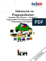 Edukasyon Sa Pagpapakatao: Ikaduha Nga Kwarter - Modyul 2: Pagpaambit San Kalugaringon Dida San Kabutangan San Isigkatawo