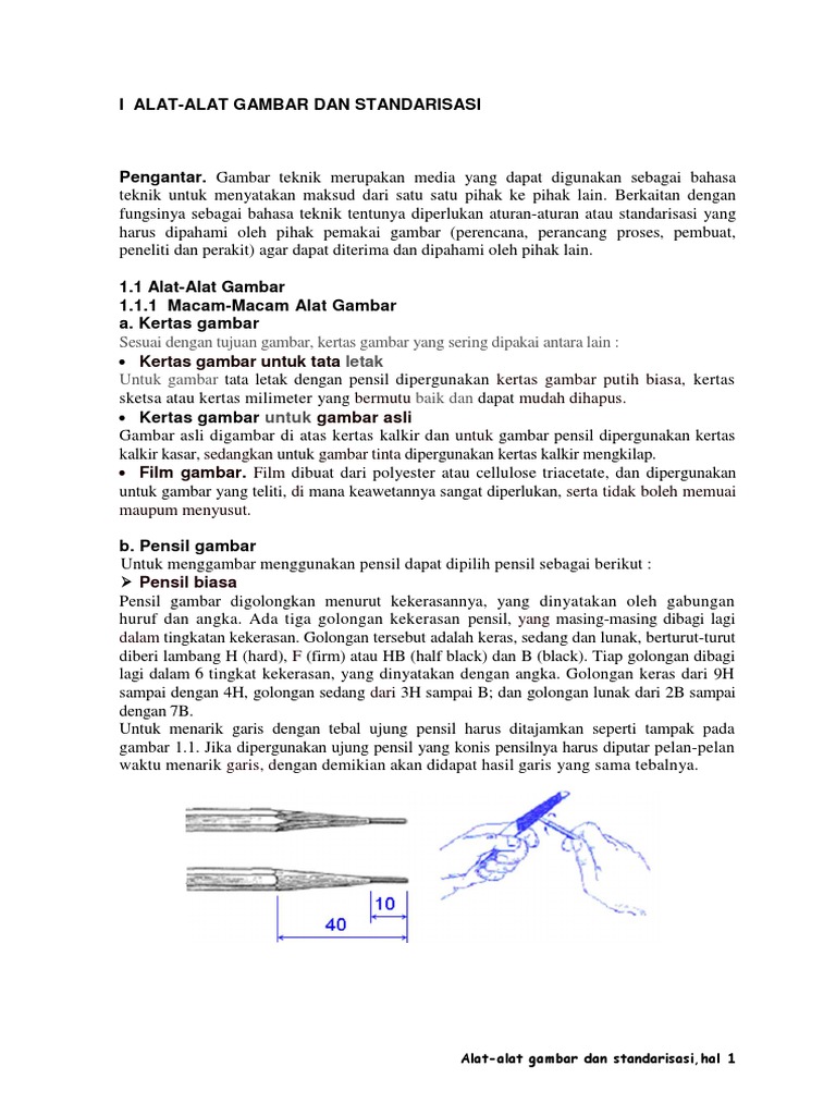 Alat Gambar dan Standarisasi Teknik | PDF