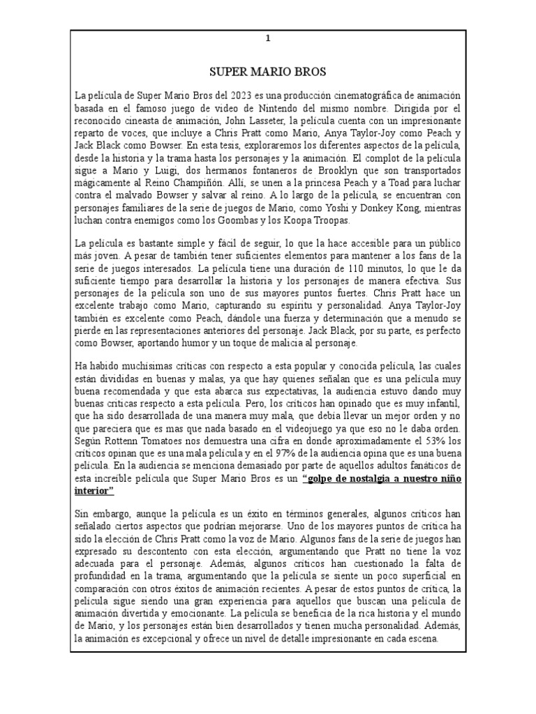 Super Mario Bros | PDF