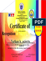 CERTIFICATE With Honors SMES 2023