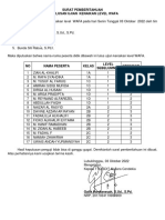 Surat Pemberitahuan Ujian Kenaikan Level Wafa Kelas 1 2 03-10-2022 PDF