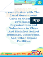 Local Government Units or other non-government organizations and volunteers to clean and disinfect school buildings, classrooms, and other school facilities