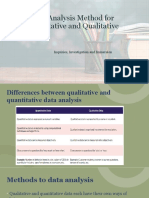 Data Analysis Method For Quantitative and Qualitative