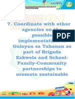 Implentation of Gulayan Sa Tahanan As Part of Brigada Eskwela and School-Family - Community Partnerships