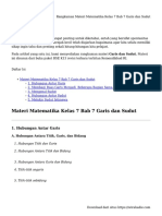 Rangkuman Materi Matematika Kelas 7 Bab 7 Garis Dan Sudut