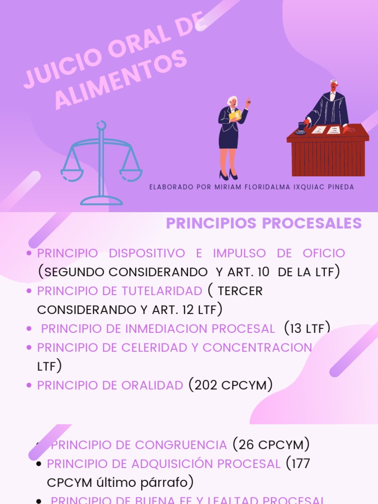 JUICIO ORAL DE ALIMENTOS | PDF