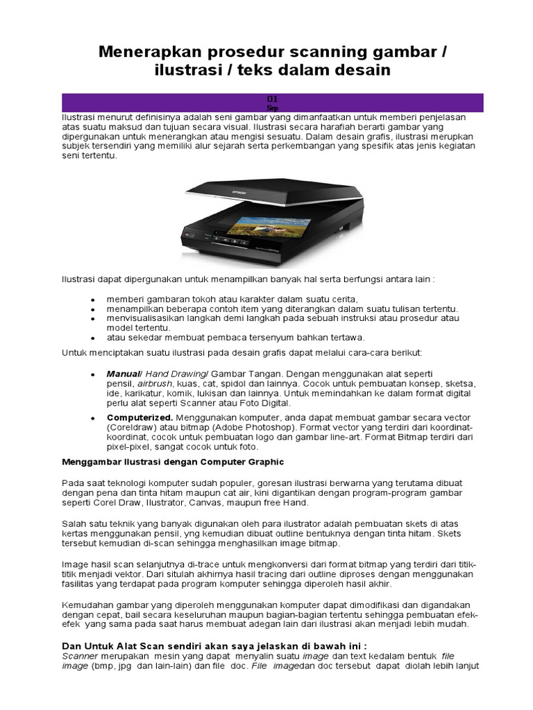 Prosedur dan Jenis Scanner dalam Desain | PDF