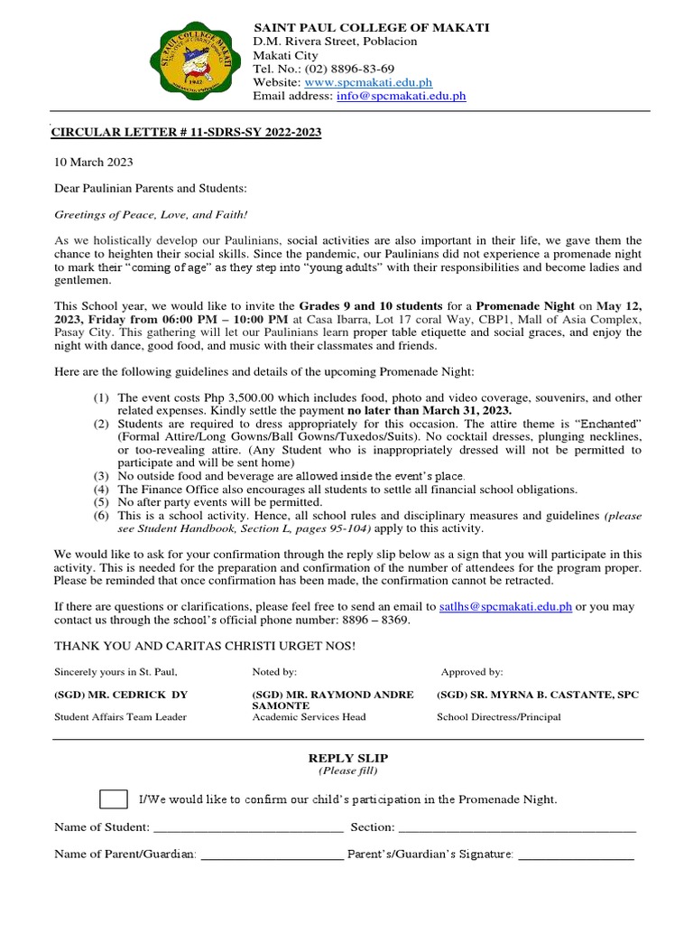 Circular Letter #11 s.2223 PDF | PDF