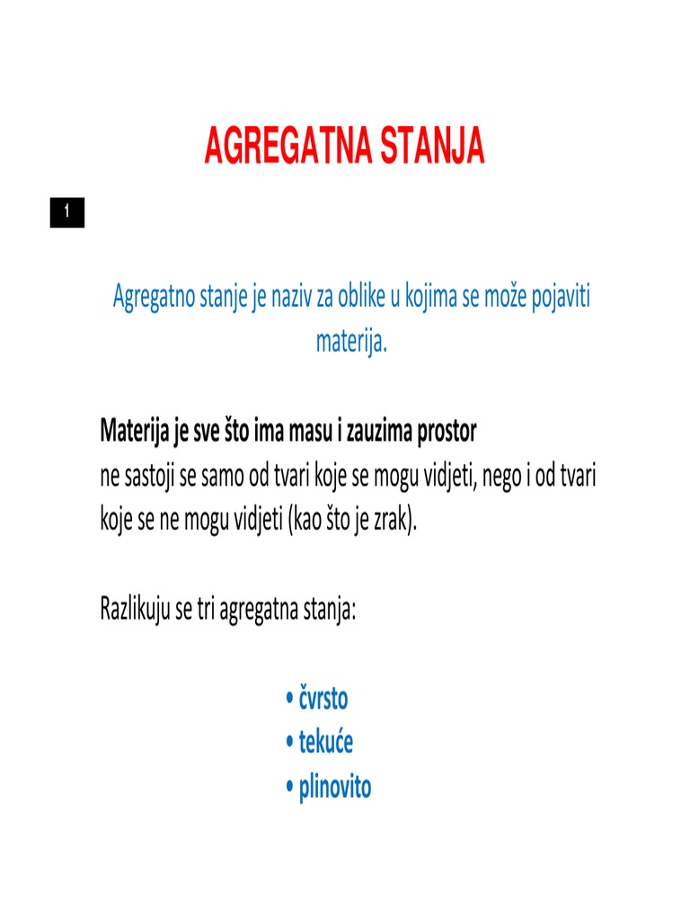 7 Agregatna Stanja | PDF