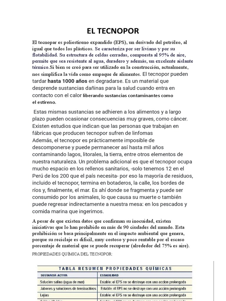 El Tecnopor | PDF