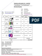 MACO Proforma Invoice for Home Fitness Equipment