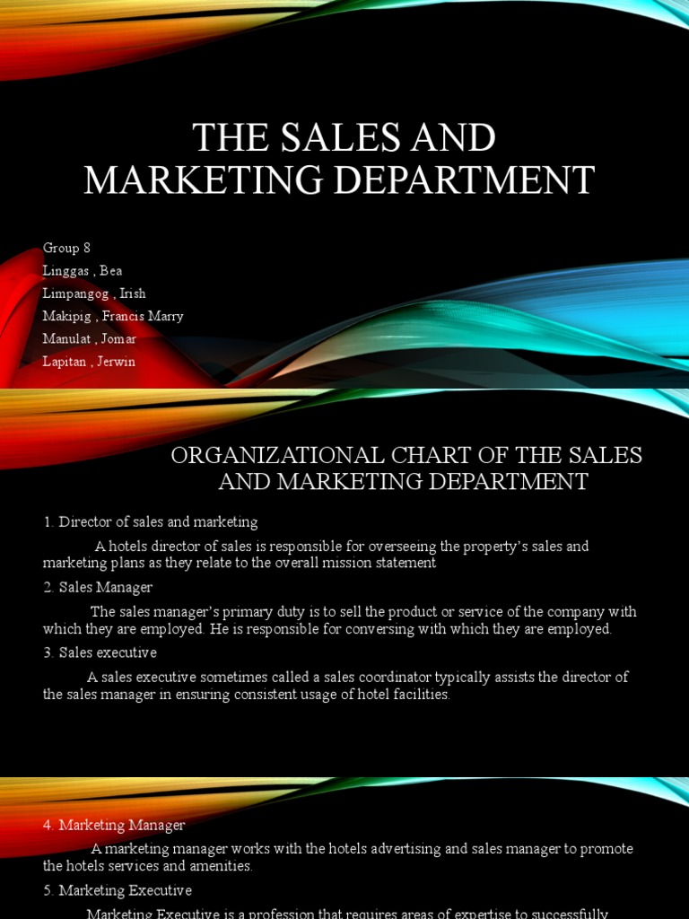 The Sales and Marketing Department | PDF
