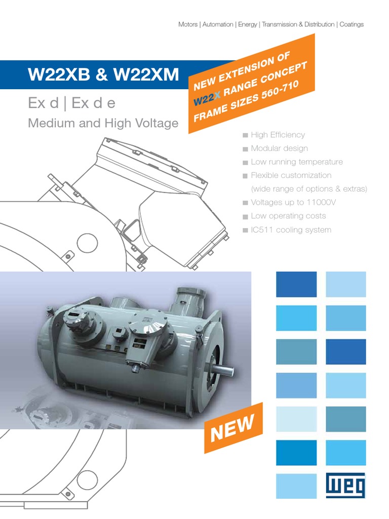 Weg-W22xb W22XM 560-710 | PDF | Electric Motor | Electrical