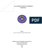 Keadaan Hemostasis Pada Penderita Hemofilia: Penulis