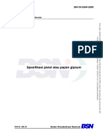 SNI 03-6384-2000 Spesifikasi Panel Atau Papan Gipsum