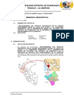 Memoria Descriptiva HUANCHACO