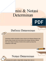 Definisi & Notasi Determinan