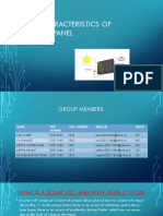 I-V Characteristics of Solar Panel