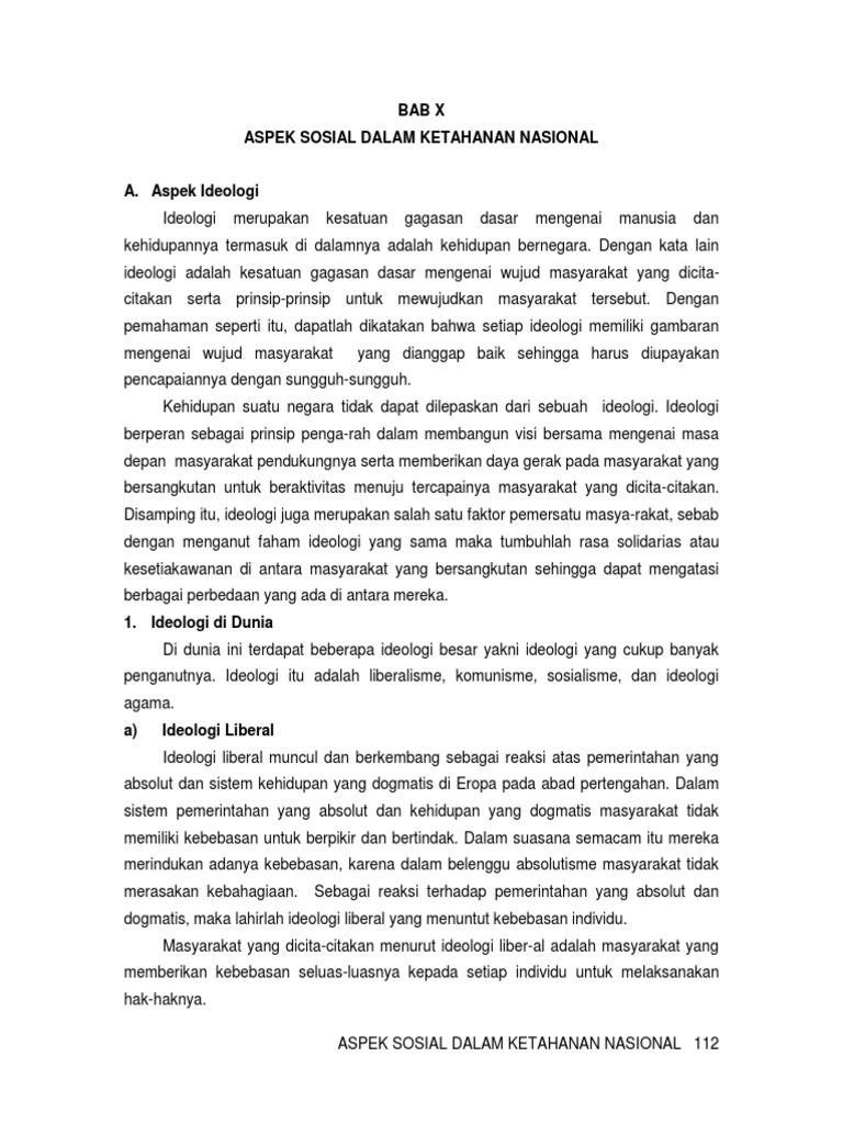 10 Bab X. Aspek Sosial Dalam Ketahanan Nasional PDF