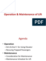Operation & Maintenance of Lift