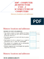 Memory Locations and Addresses