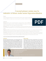 Hypomineralised Second Primary Molars May Be Indicative of Future Molar Incisor Hypomineralisation PDF