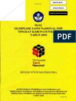 OSN Matematika SMP 2018 Tingkat Kabupaten