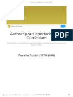 Autores y Sus Aportaciones Al Currículum - Sutori PDF