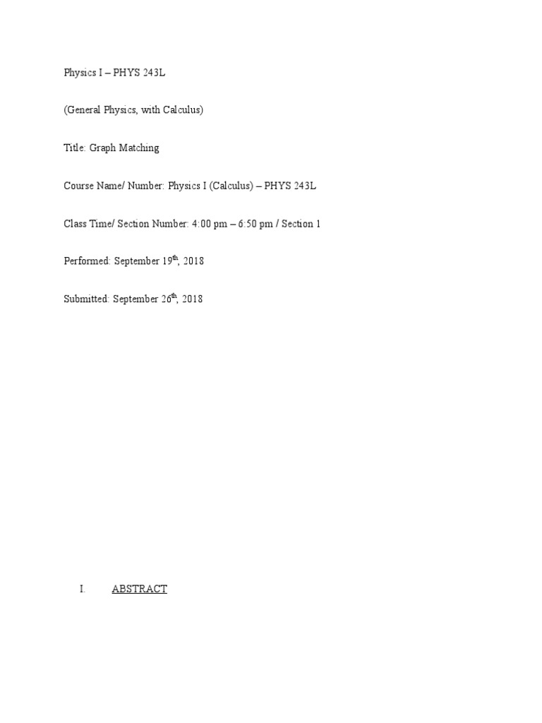 Lab Report Graph Matching | PDF