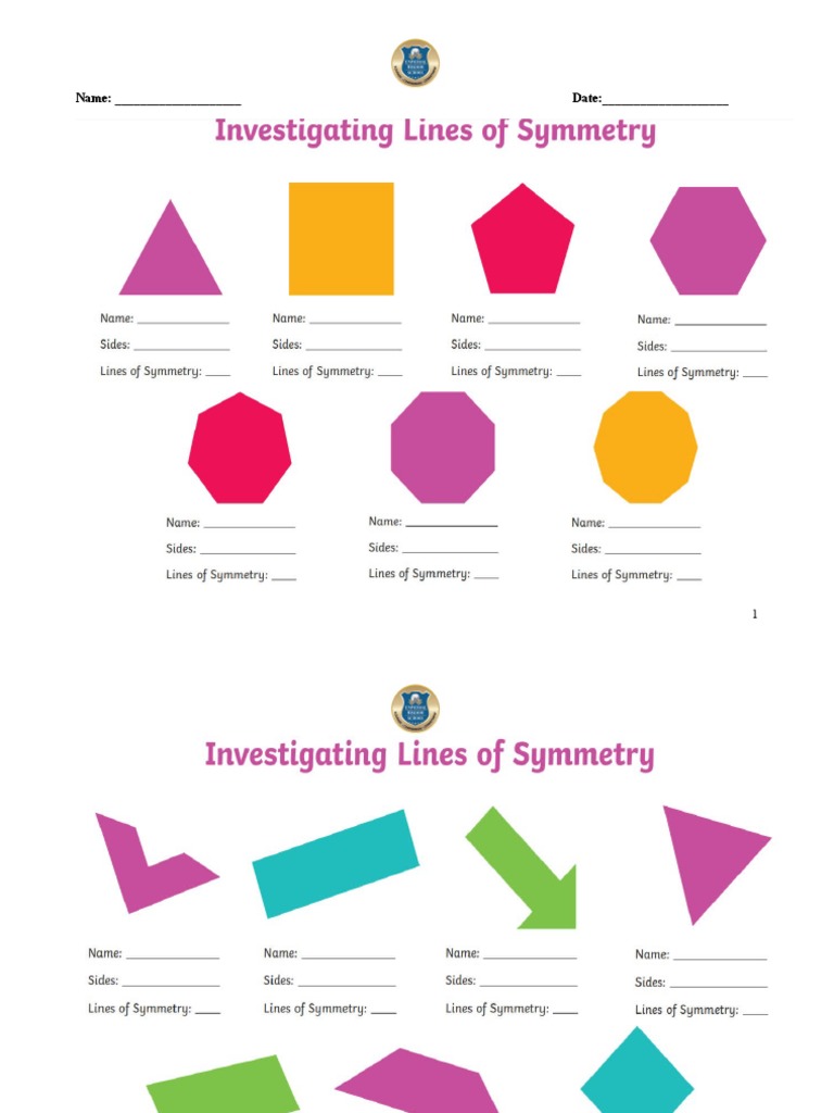 Line of Symmetry PDF