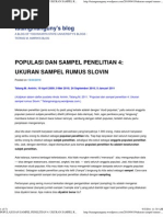 Download Populasi Dan Sampel Penelitian 4_ Ukuran Sampel Rumus Slovin _ Tatangmangunys Blog by Lorendy Yakop SN64539362 doc pdf