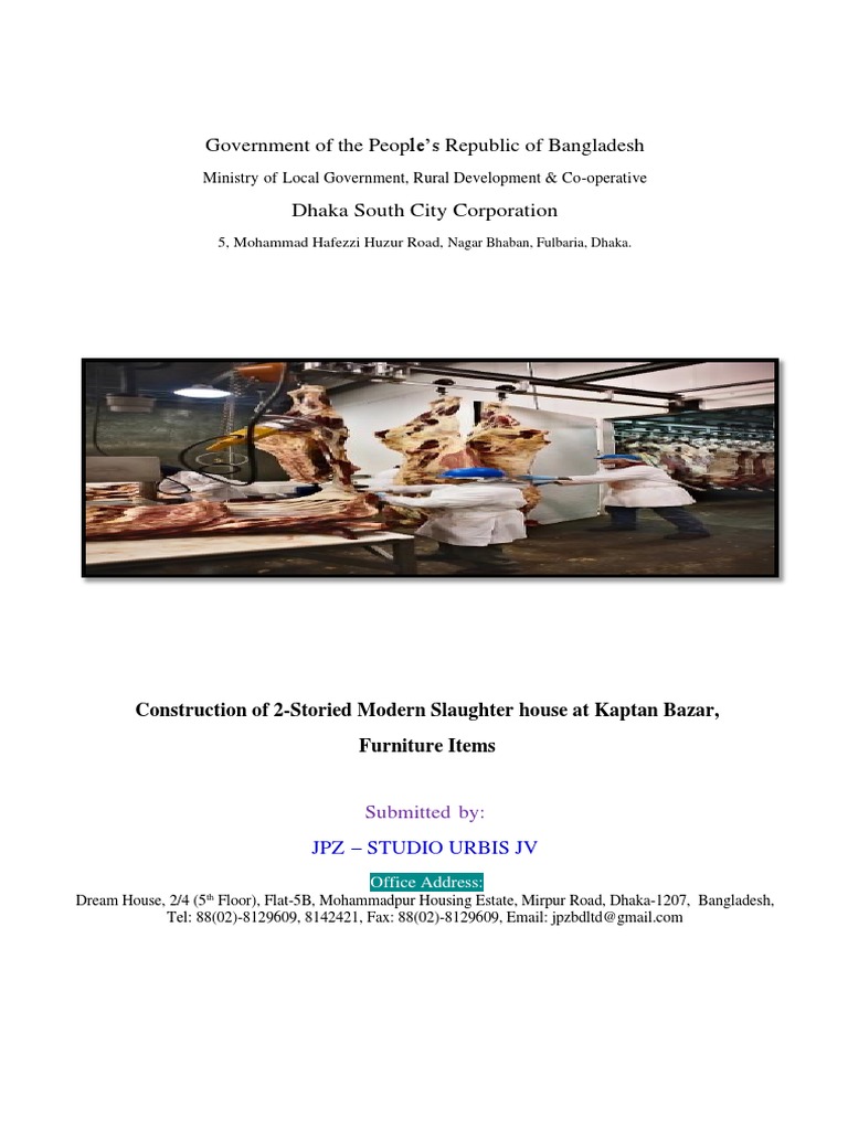 Modern Slaughterhouse Construction Proposal | PDF