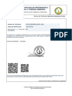 Certificado de Pertenencia a Fuerzas Armadas Ecuador