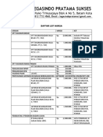 Daftar List Harga