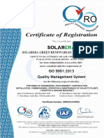 Solarera Green Renewables Certified ISO 9001:2015