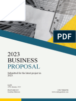 Dark Blue Yellow Monochrome Business Proposal