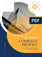 Navy Yellow Modern Elegant Company Profile Booklet