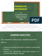 Chapter 1 - Changes in Partnership