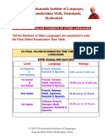 CA - Final Examination NOTICE FOR THE TEACHERS OF OTHER LANGUAGES PDF