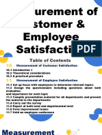 Measurement of Customer and Employee Satisfaction