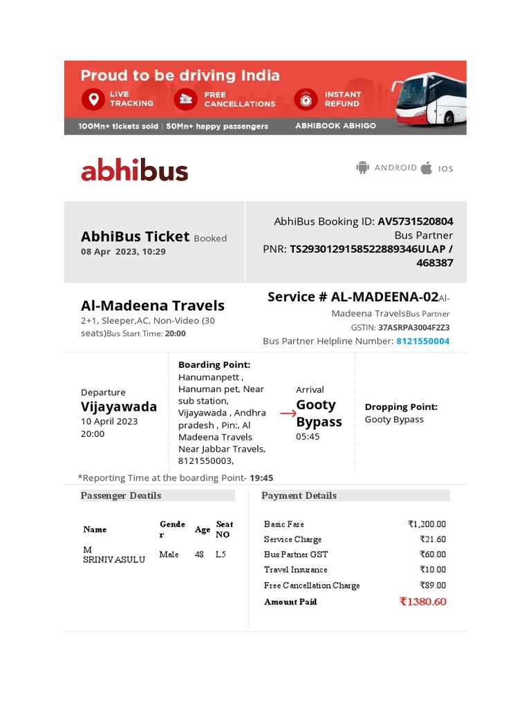 10 April Ticket | PDF
