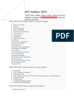 UPSC EPFO APFC Syllabus 2023