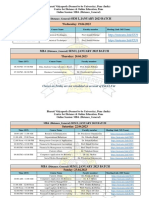 MBA Distance General Online Classes Schedule April 2023