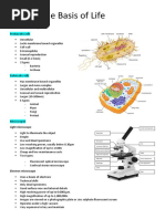 Cells As The Basis of Life Study Notes