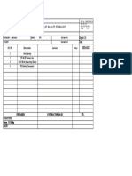 Welding Summary Sheet