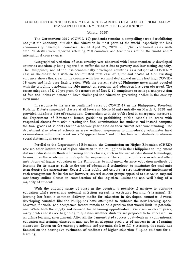 Education During Covid-19 Era.... | PDF | Educational Technology ...