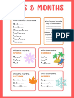 Days and Months Vocabulary Worksheet