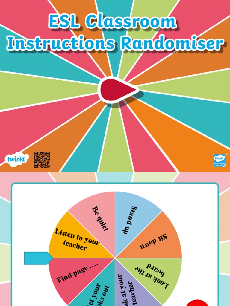 Classroom instructions randomiser classroom rules spinner pdf