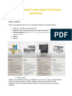 Function Safety and Hima Initiation Summary