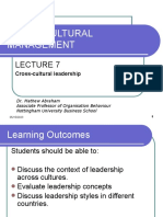 CCM Lecture 7 Cross-Cultural Leadership